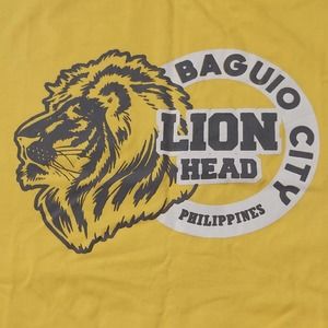 Philippines Baguio City Lion Head Shirt Mens XL Gold Short Sleeve Tee